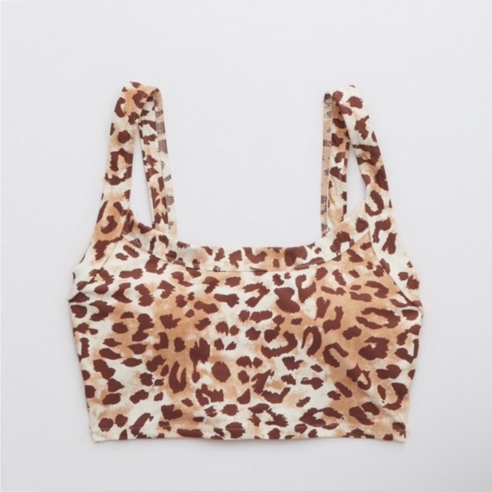 Aerie Leopard Longline Bikini Top - Picture 2 of 7